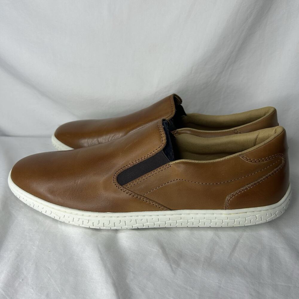Piloti Slipstream Shoes Men's Size 12 Brown Leather Gum Sole Loafers